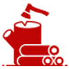 A red coffee pot sitting on top of some sort.